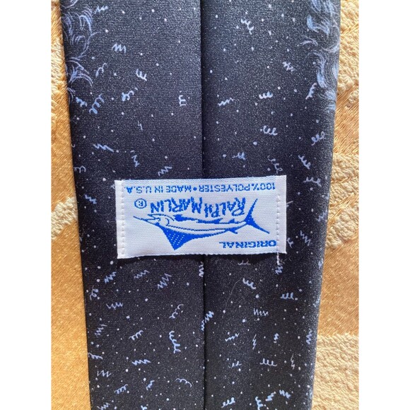 Vintage 90s Tie 1990s Three Stooges Larry Moe Curly Black & White Funny Necktie - Picture 2 of 8